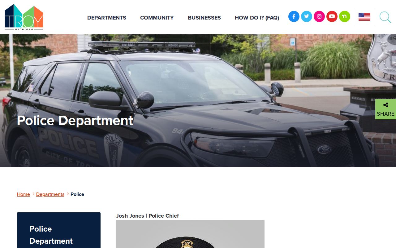 Troy Police Department source for Troy recent arrest records